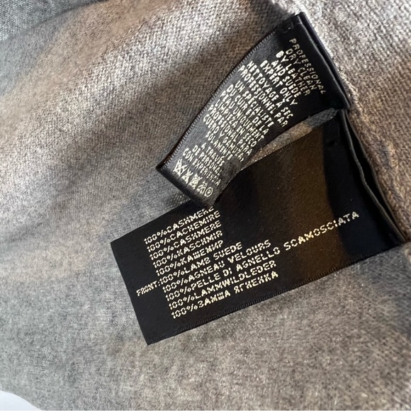 Ralph Lauren Black Label Cashmere Suede Open Cardigan - Picture 5 of 7